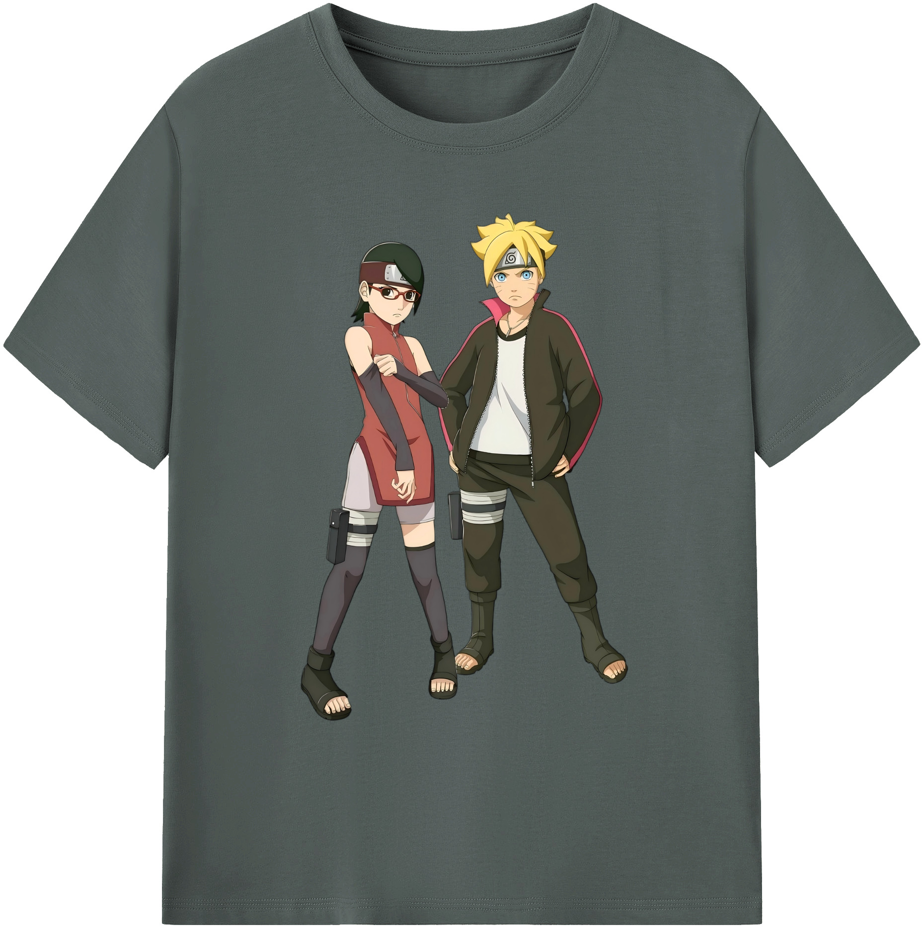 （画像用） NARUTO -ナルト- うずまき ボルト Uzumaki Boruto 綿100％ メンズ半袖Tシャツ｜肌触りやわらか＆通気性